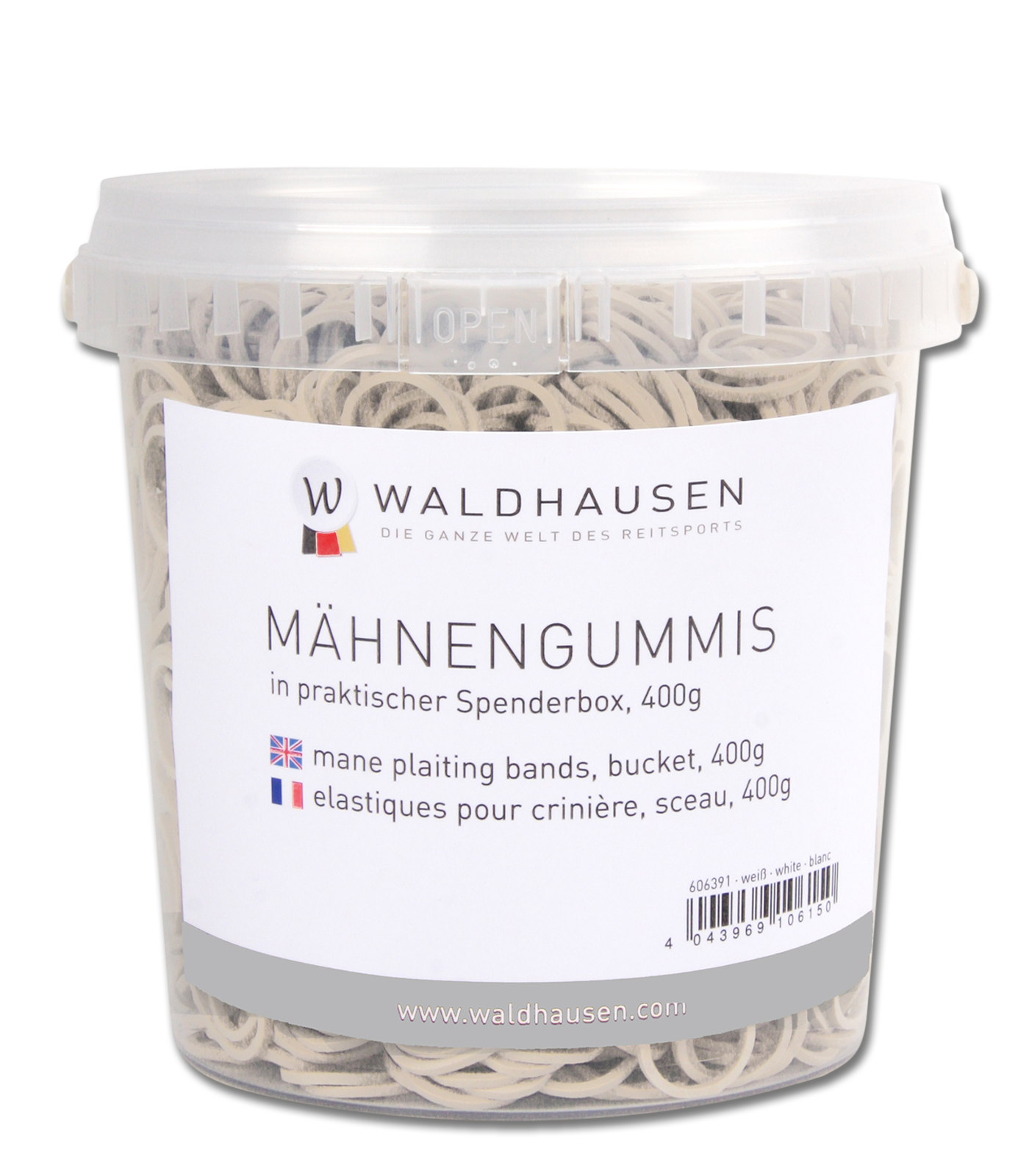 Waldhausen Mähnengummis im Eimer 400 g weiß