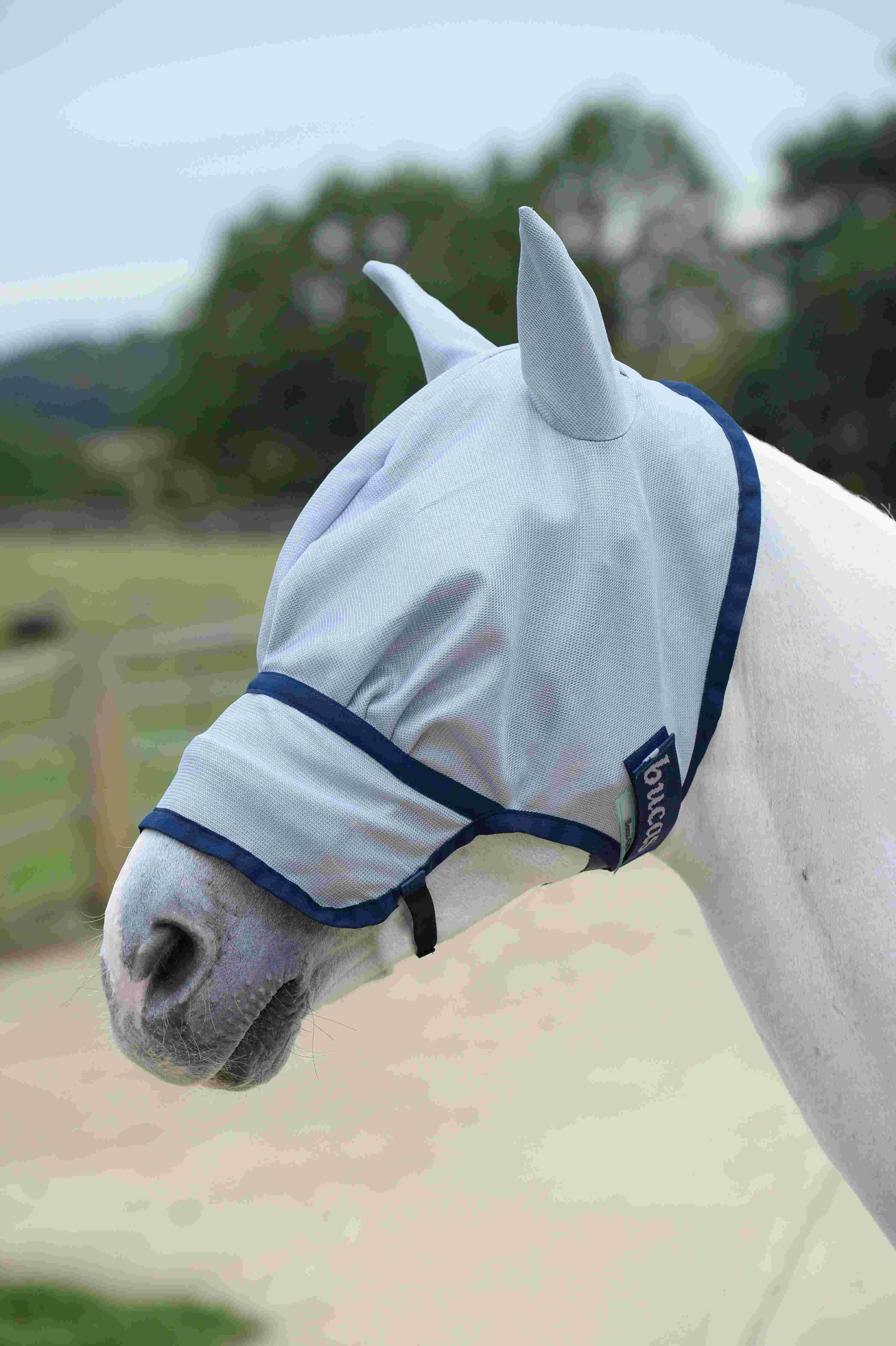 Bucas Fliegenmaske Buzz-Off Extended Nose blue