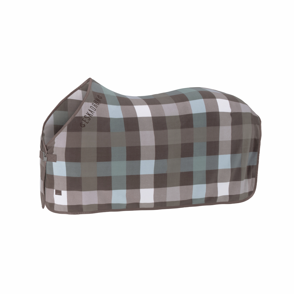 Eskadron Abschwitzdecke Fleece Check CS24, deeptaupe