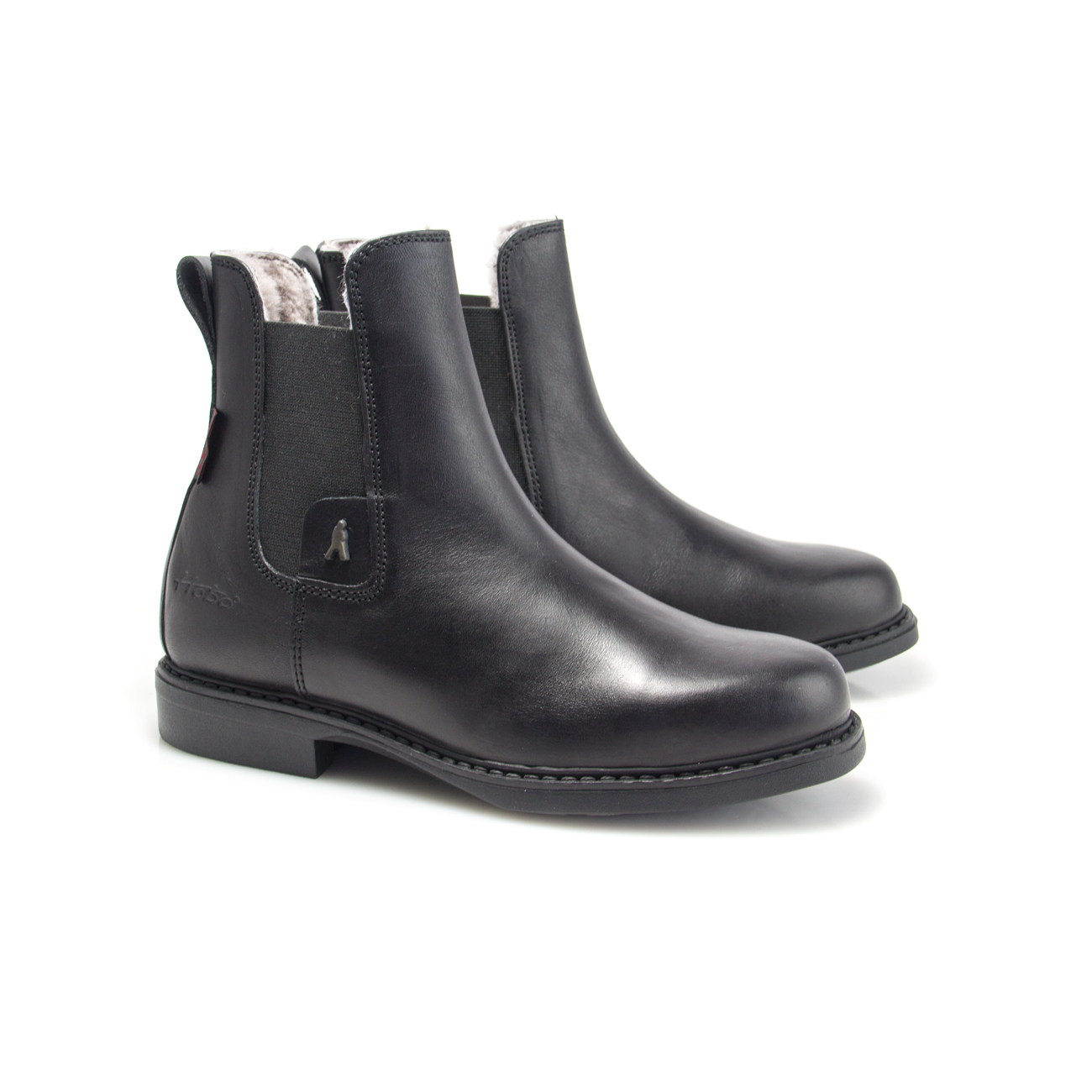 Hobo Winter Stiefelette Adan Lammfell, schwarz