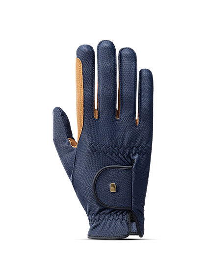Roeckl Handschuh Malta, navy-caramel