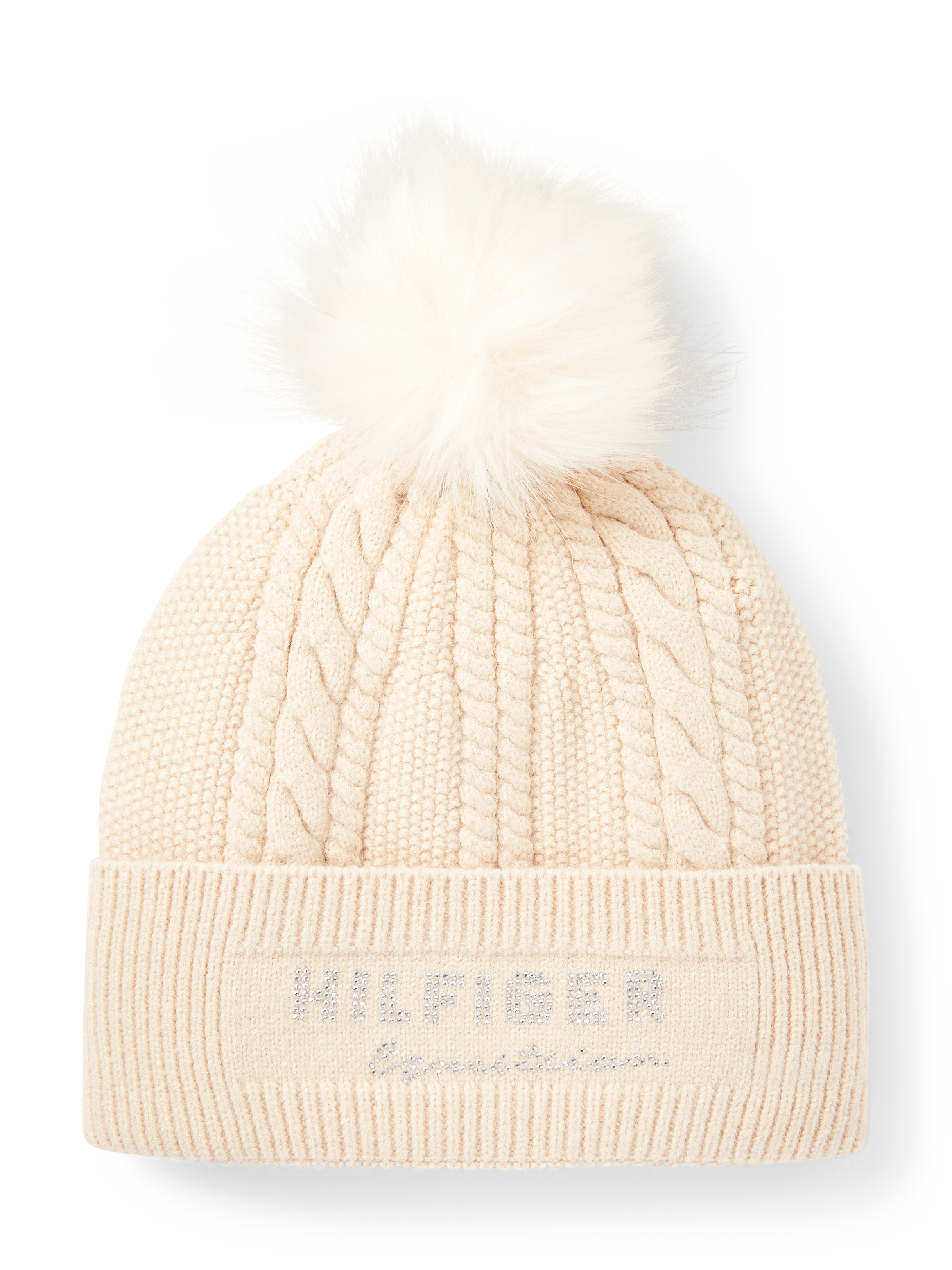 Tommy Hilfiger Perry Pompom Beanie Mütze, taupe