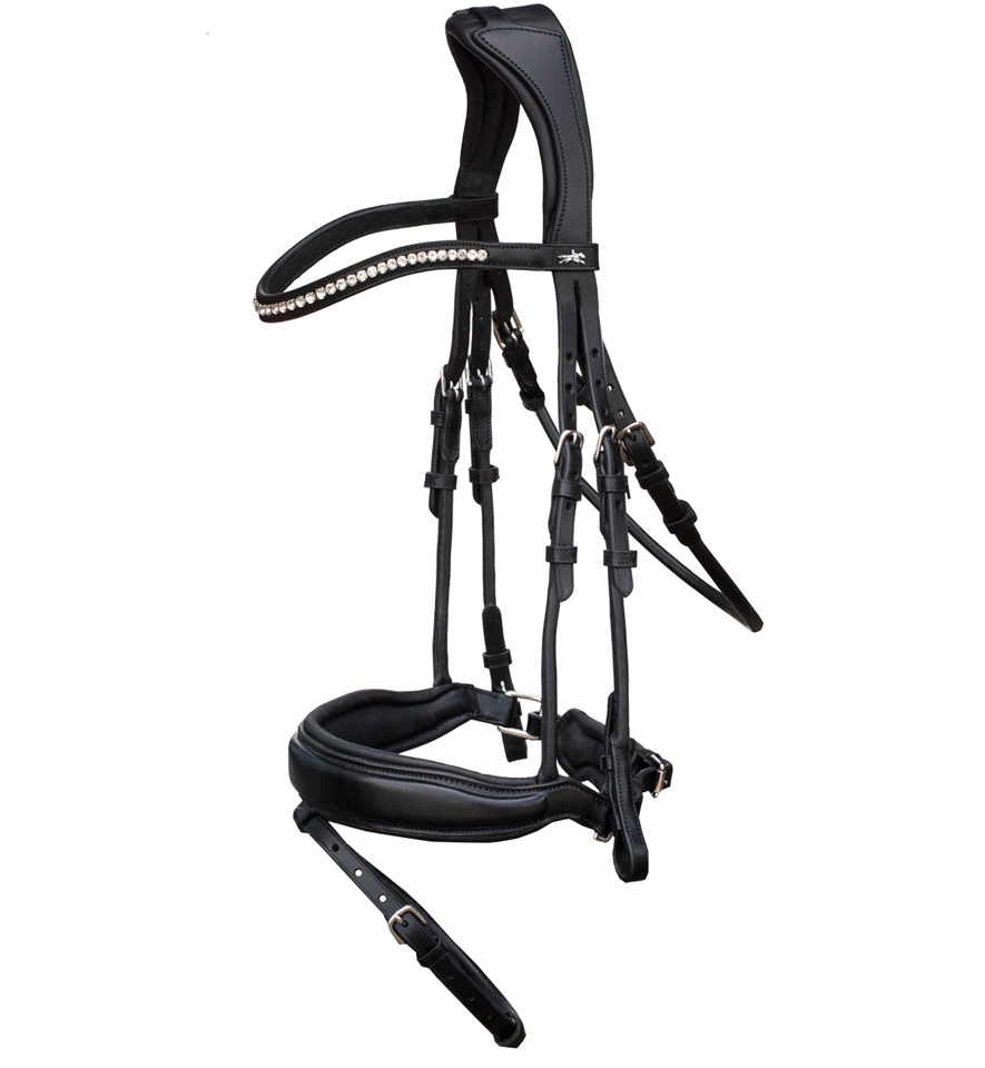 Schockemöhle Trense rundgenäht Malibu 2 schwarz/silber