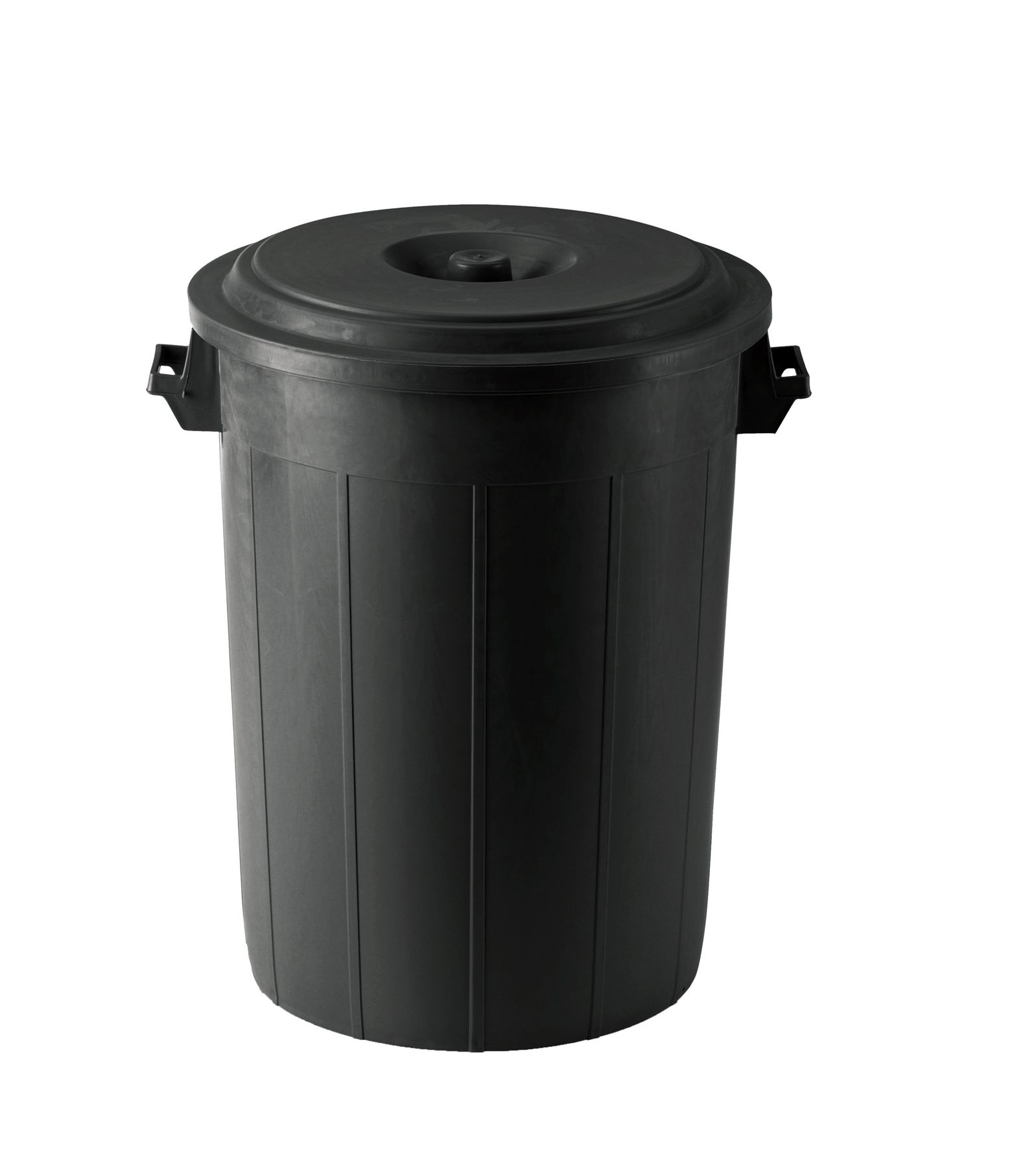 Futtertonne mit Deckel 70L schwarz