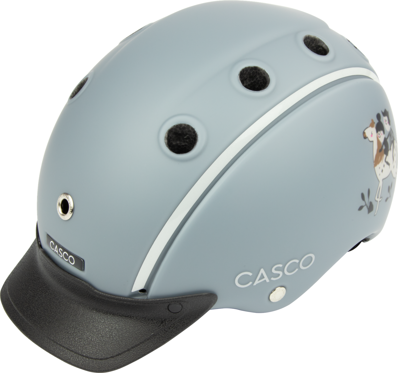 Casco Kinder Reithelm Nori Trail of Tales grey