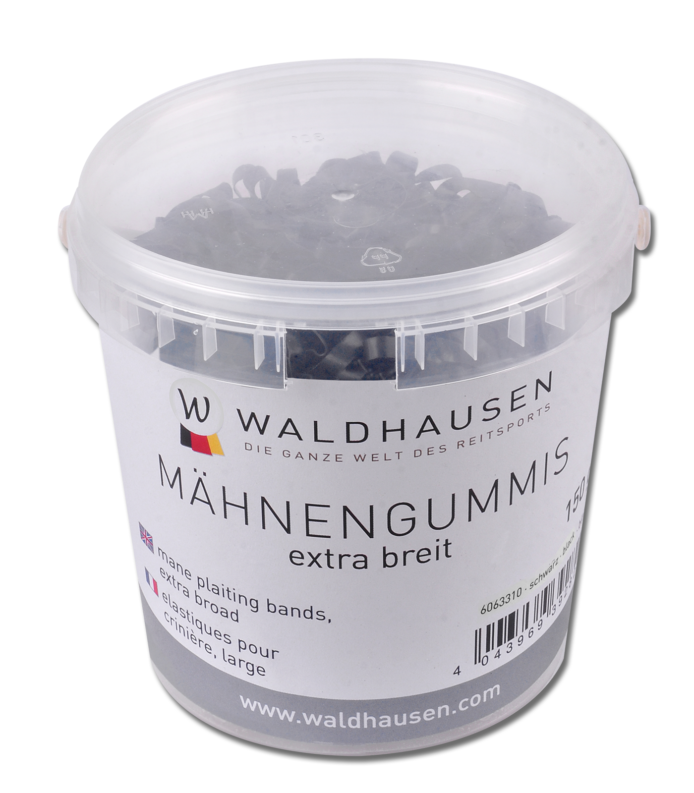 Waldhausen Mähnengummies extra breit 150 g schwarz