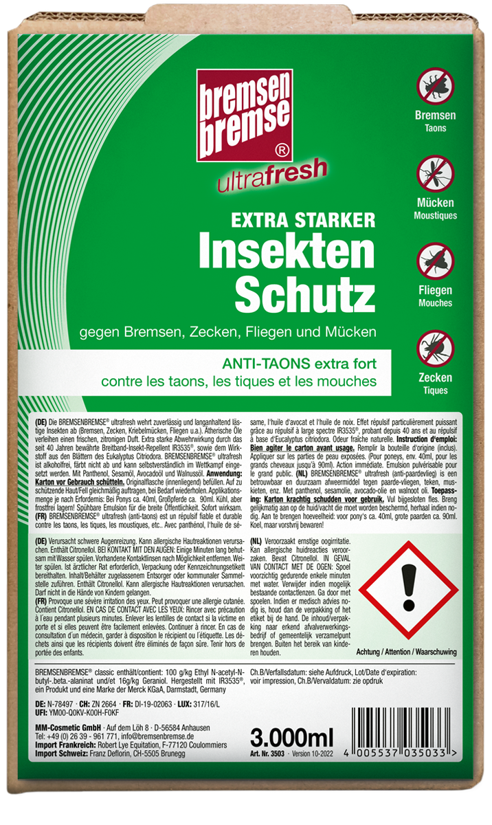BREMSENBREMSE – ultrafresh extra starker Insektenschutz