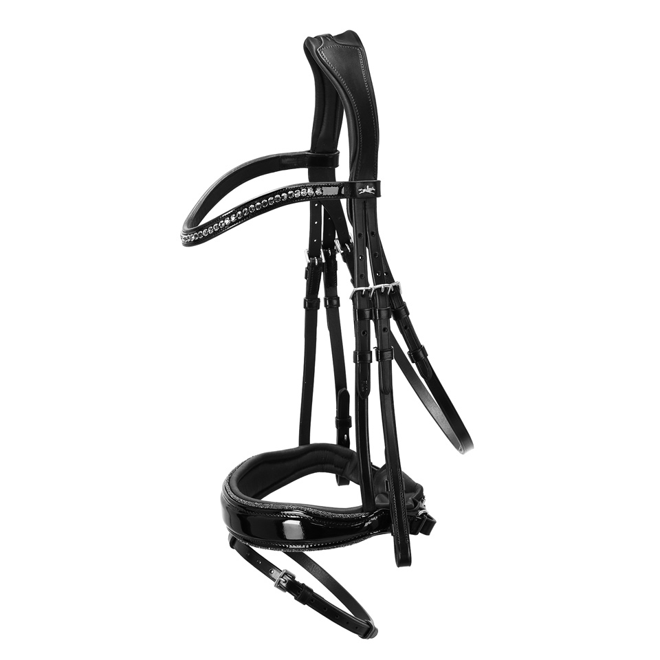 Schockemöhle Trense Stanford Glam black patent sil