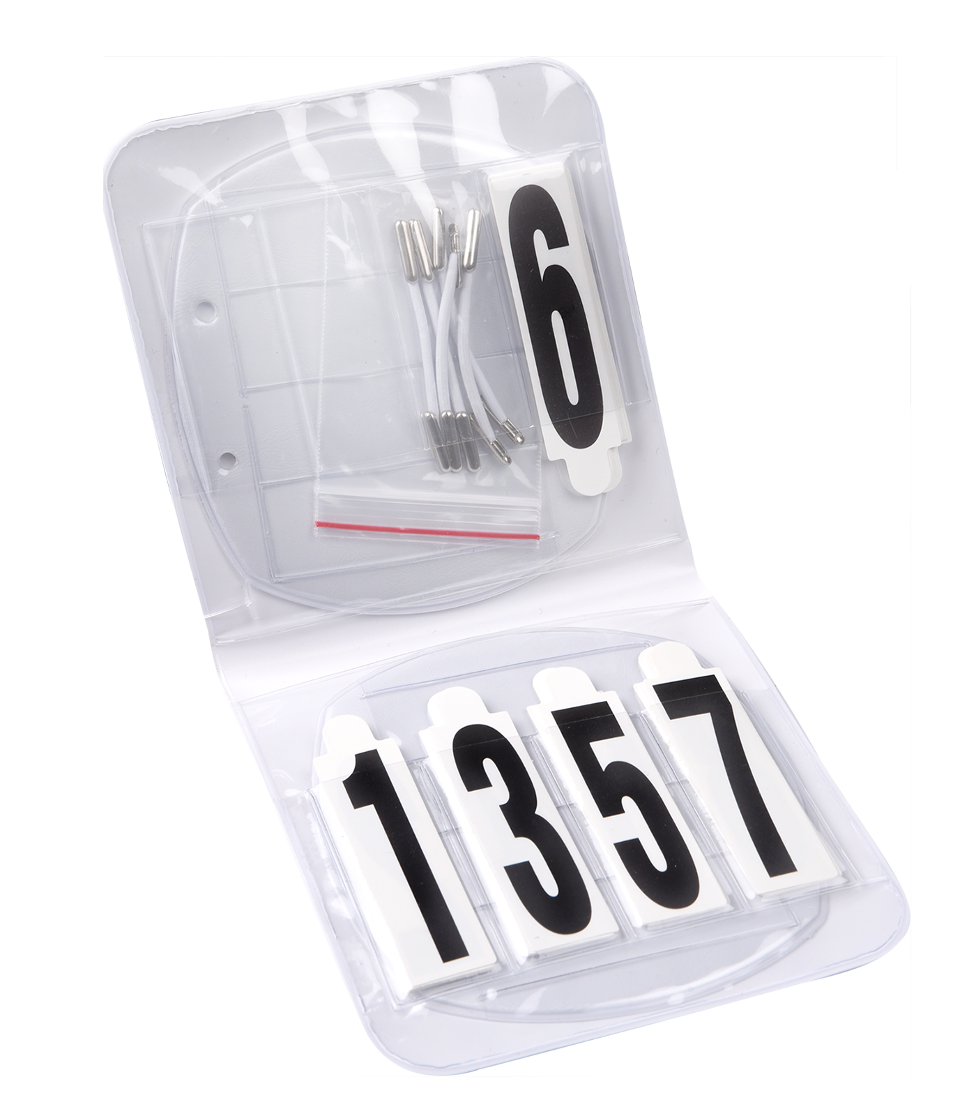 Waldhausen Startnummern oval 4-stellig Gummi/Nadeln