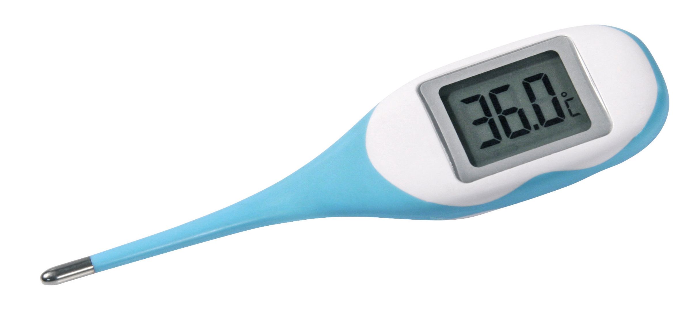 Fieberthermometer, wasserfest, flexible Sonde, großes Display