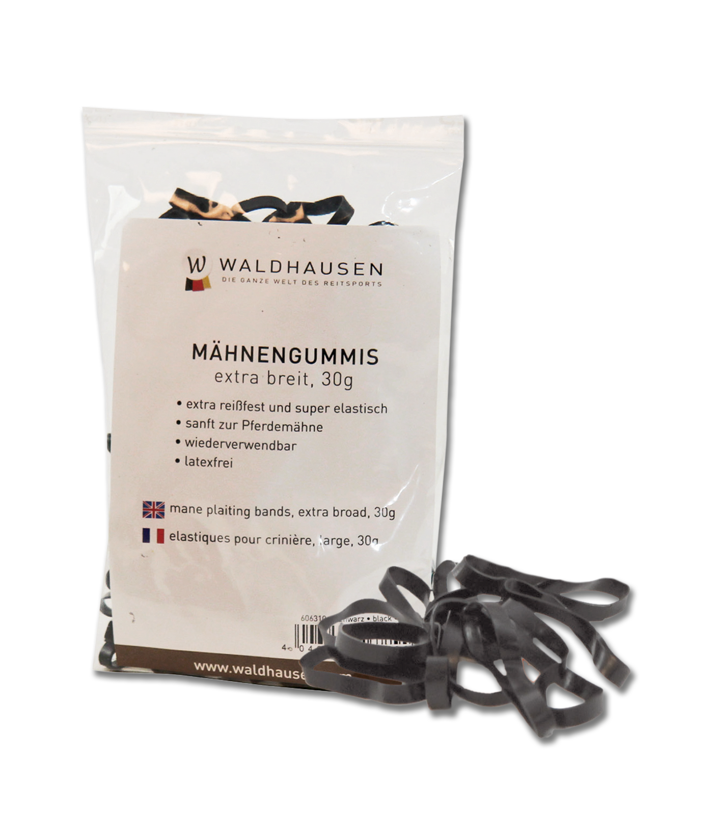 Waldhausen Mähnengummies Beutel 30 g breit schwarz
