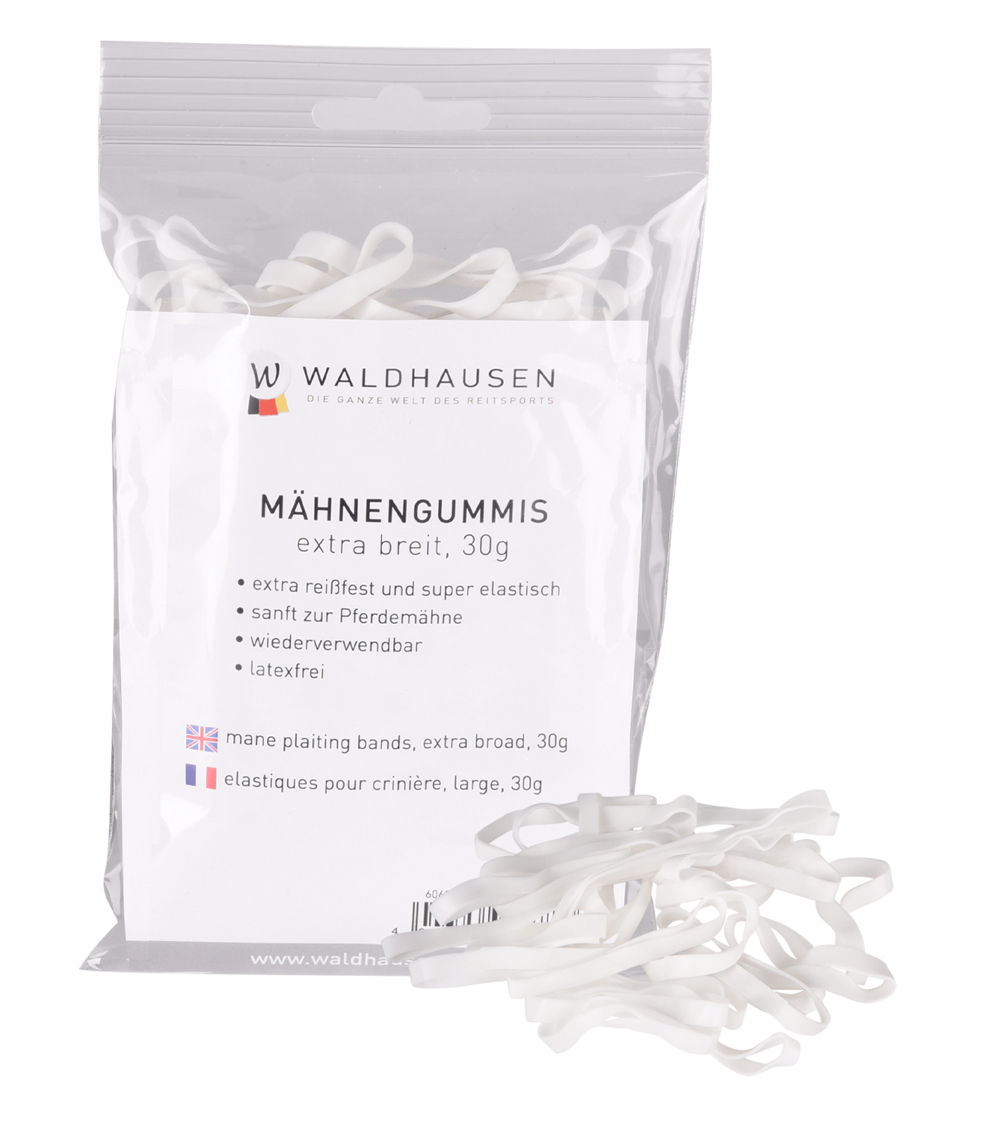 Waldhausen Mähnengummies Beutel 30 g breit weiß